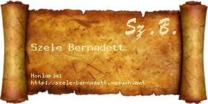 Szele Bernadett névjegykártya