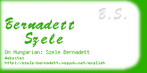 bernadett szele business card